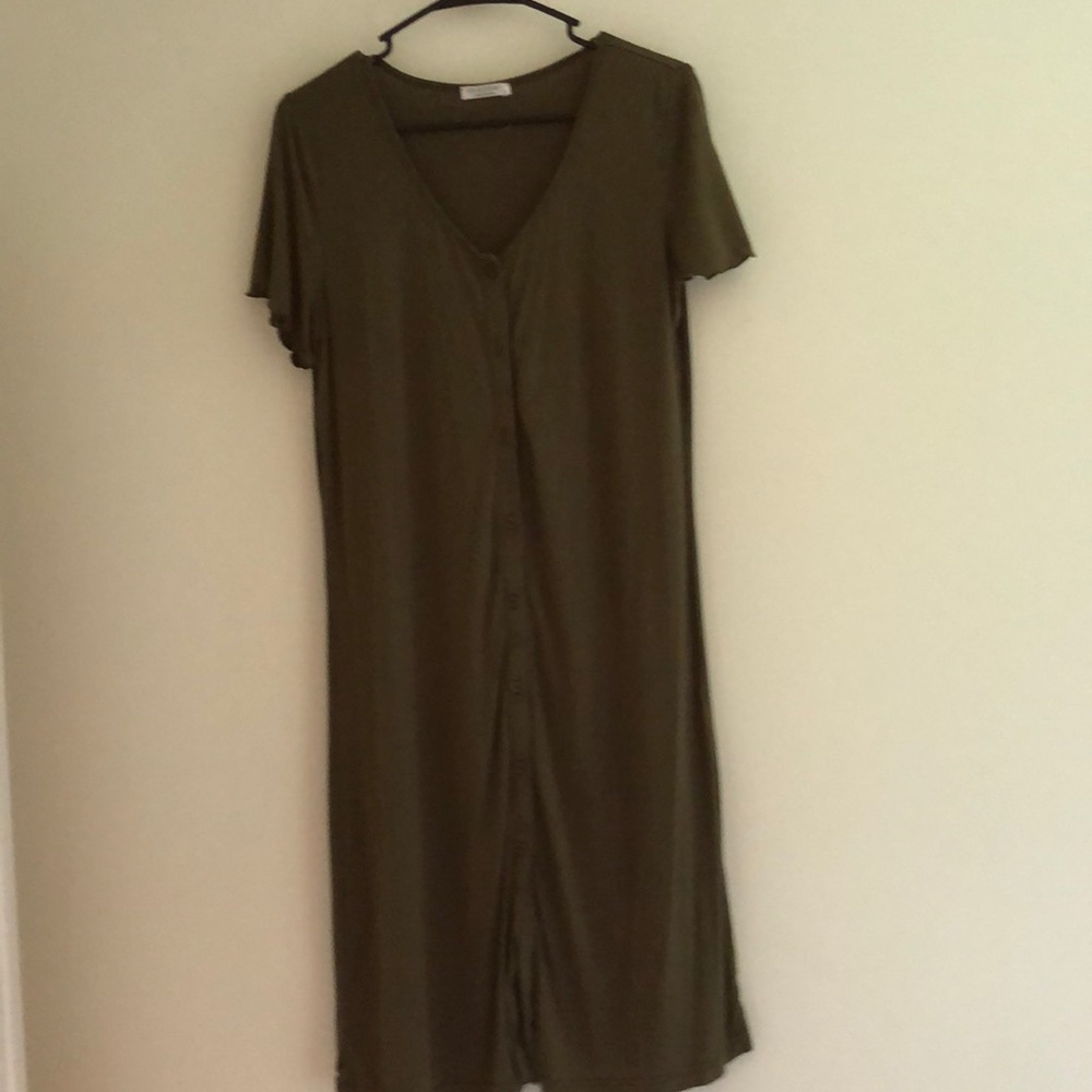 Olive Maternity Dress